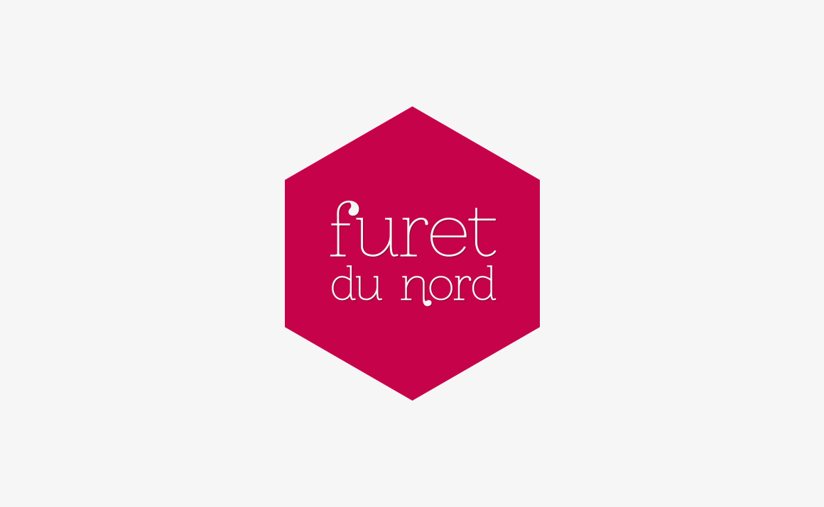 Visual identity redesign for Le Furet du Nord, an entertainment retailing chain, created by Antoine Desmeliers