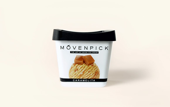 Packaging of Movenpick Ice Cream, created by JWT Paris